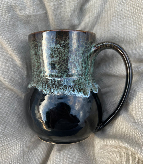 Black n Green Oil Spot Mug