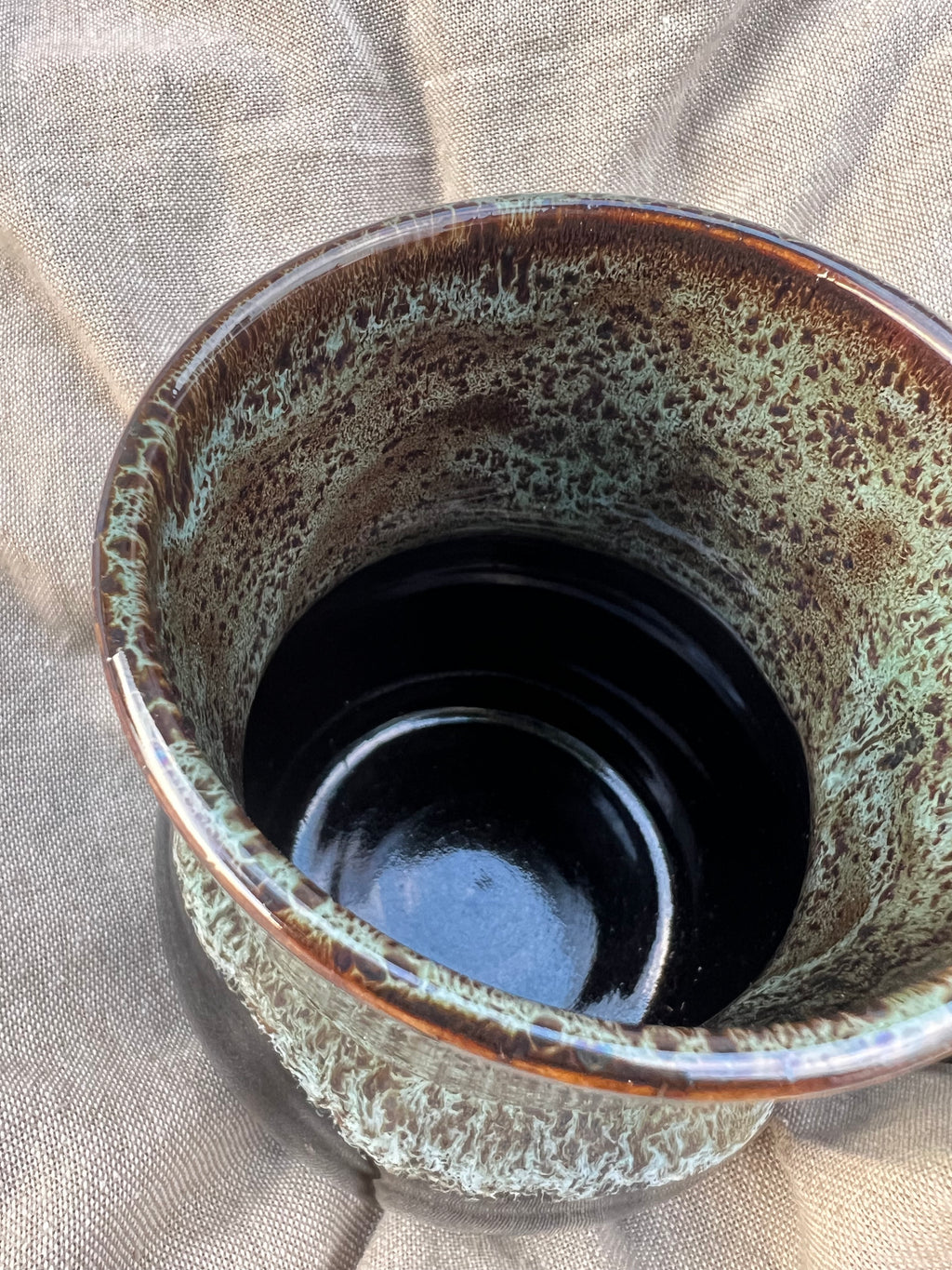 Black n Green Oil Spot Mug