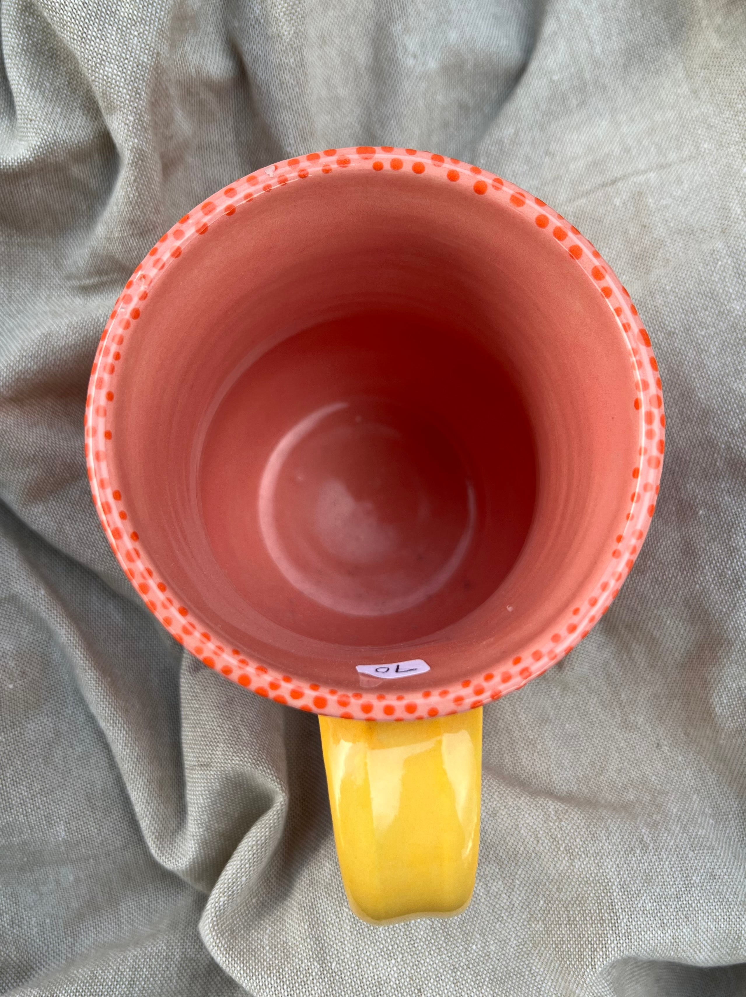 Pink n Yellow Dot Mug