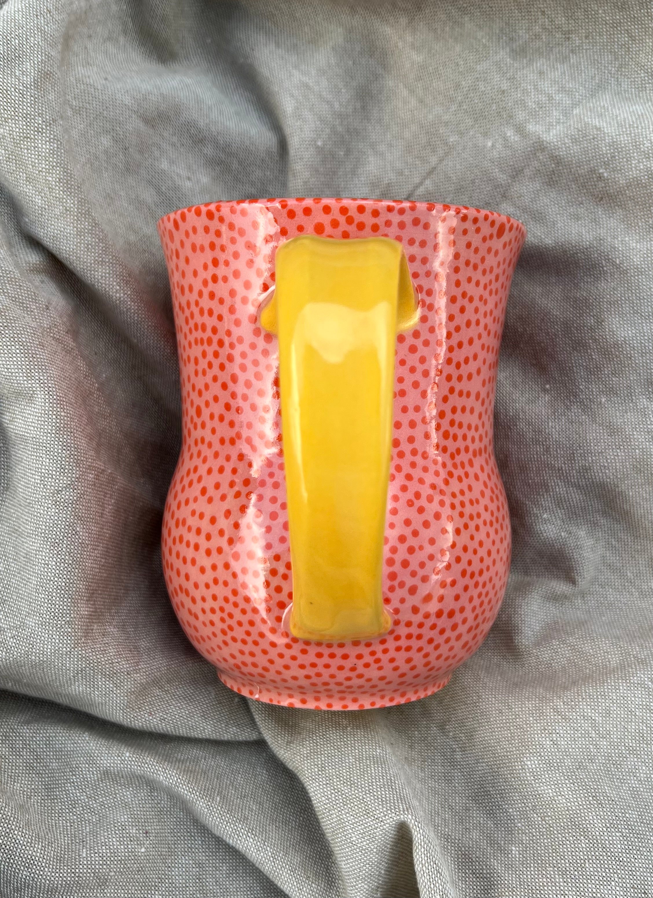 Pink n Yellow Dot Mug