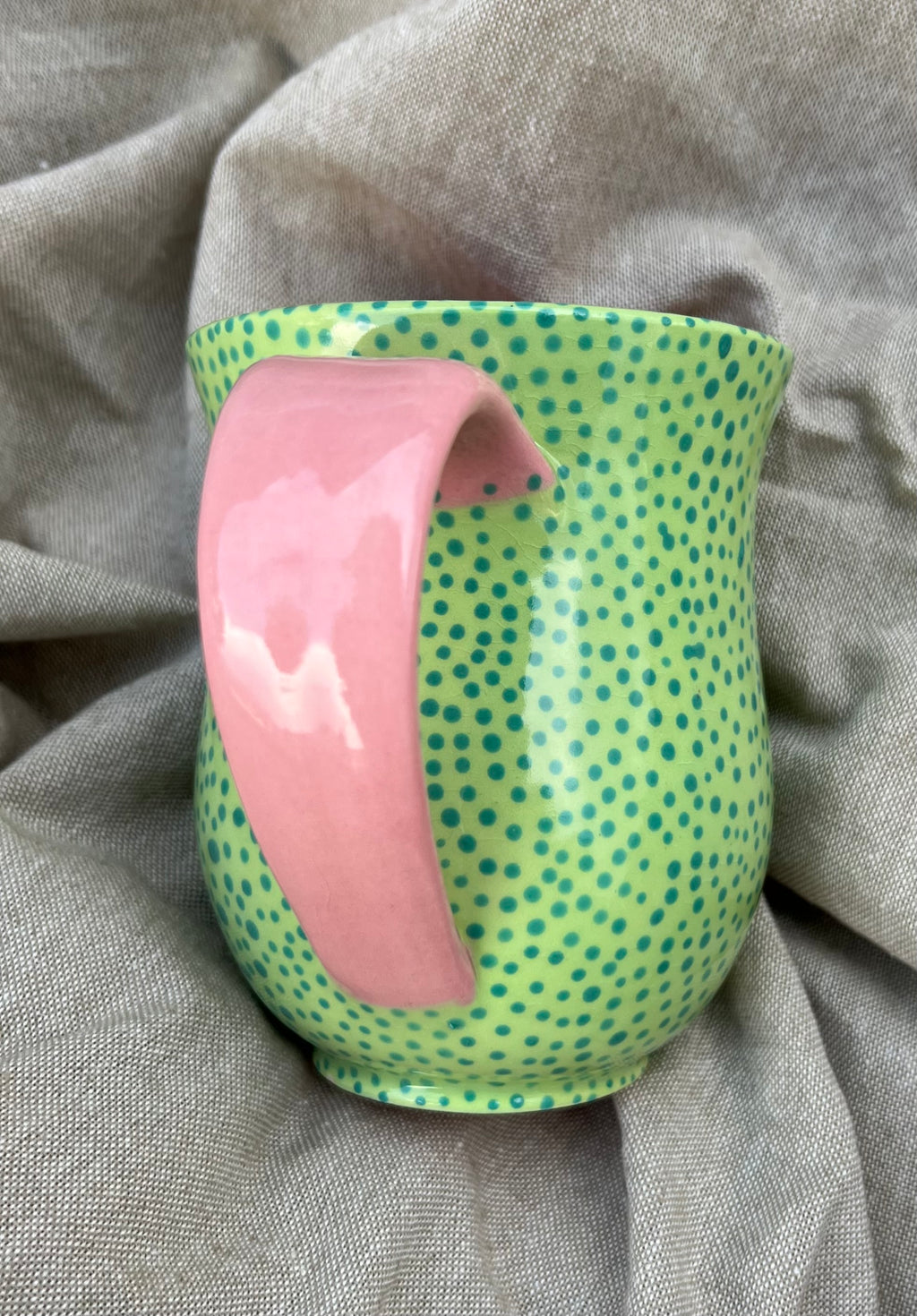 Pink n Green Dot Mug