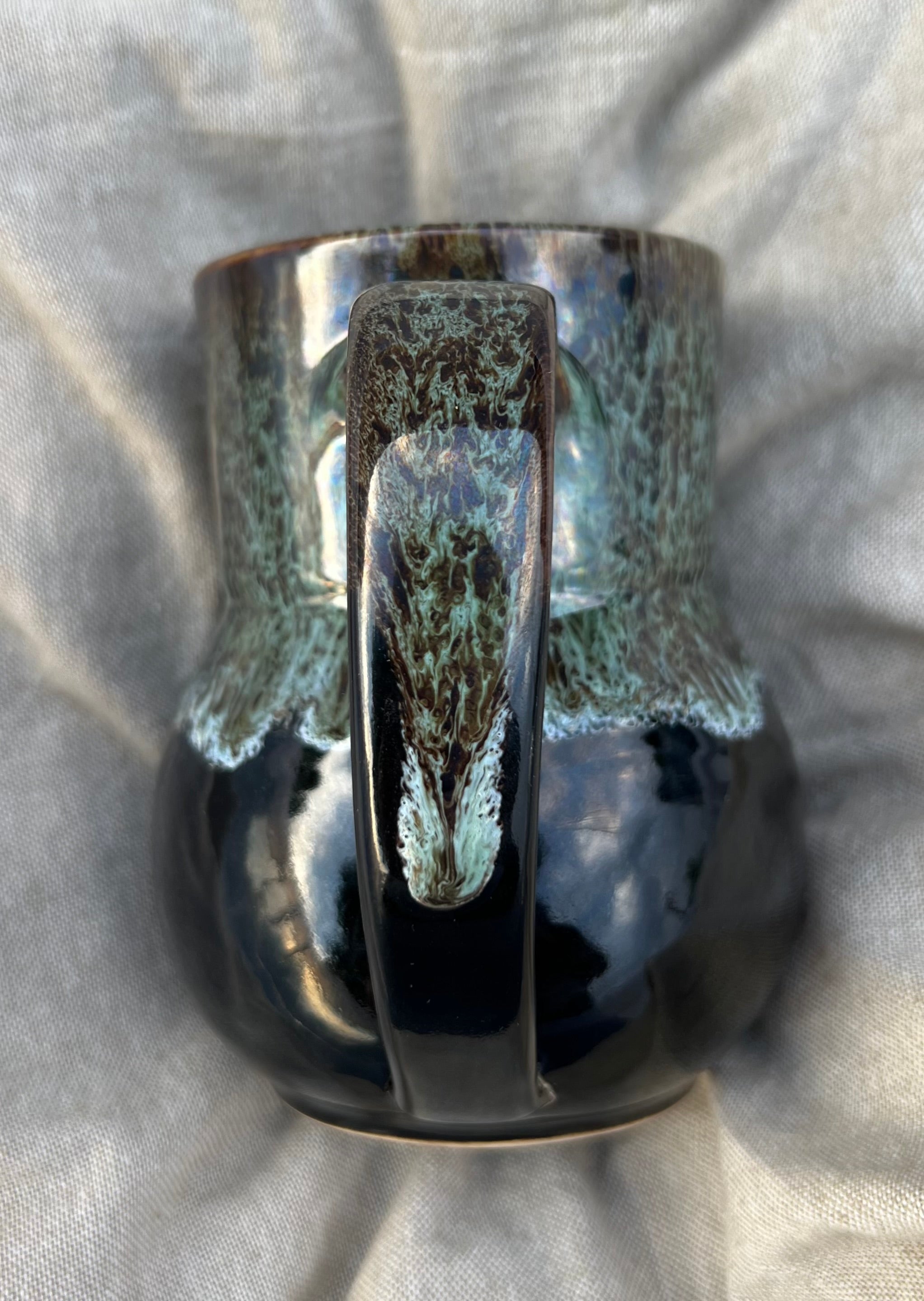 Black n Green Oil Spot Mug