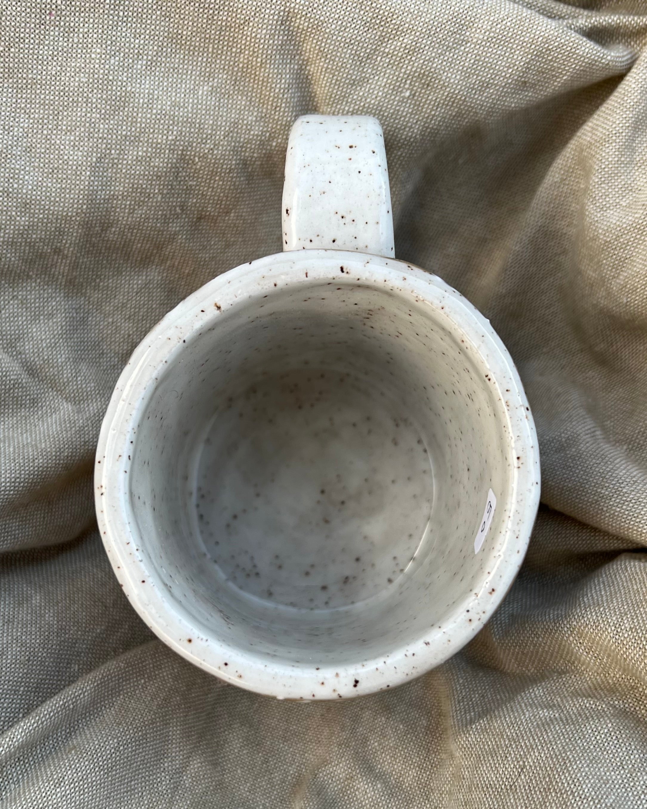 White Flower Mug