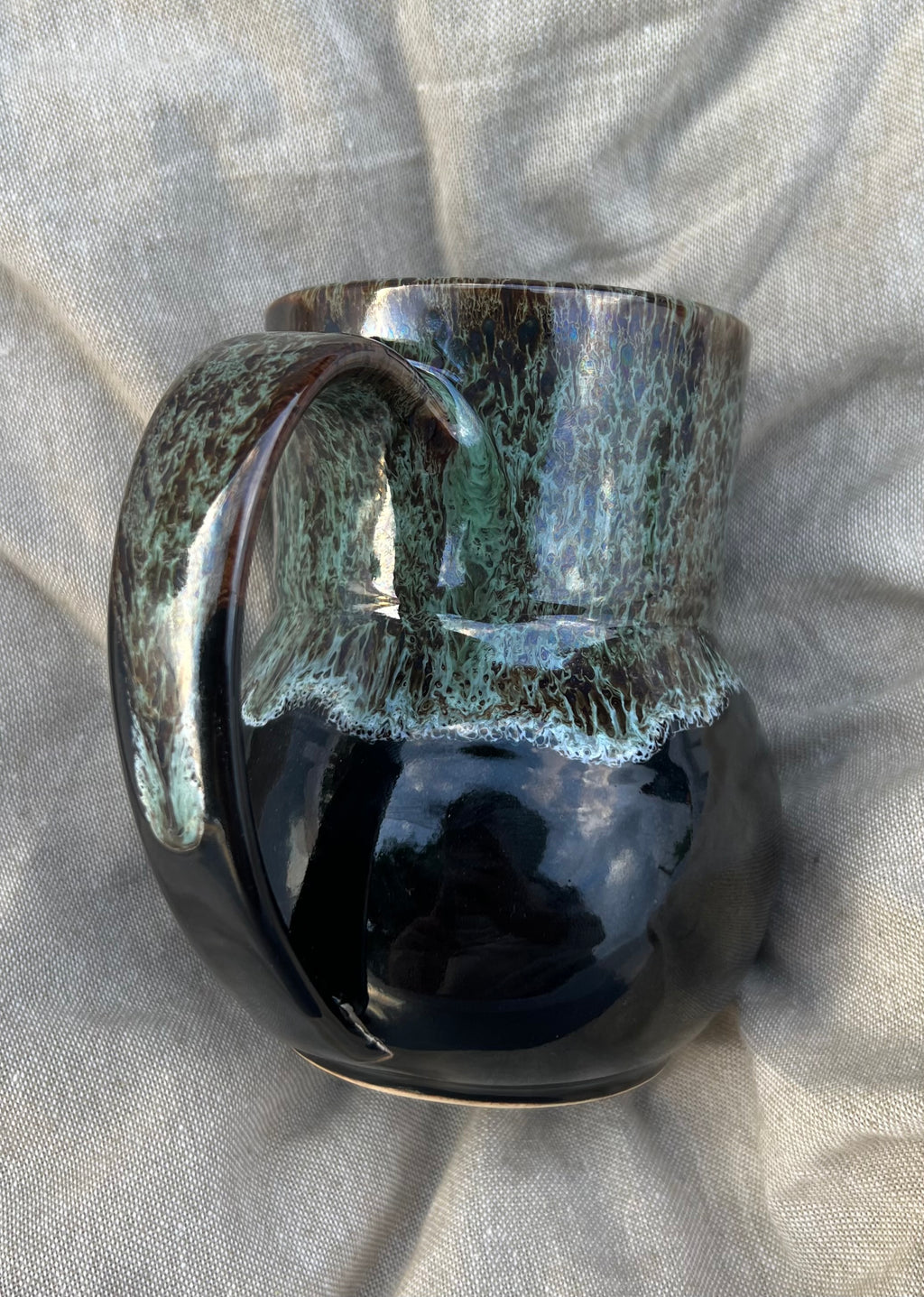 Black n Green Oil Spot Mug