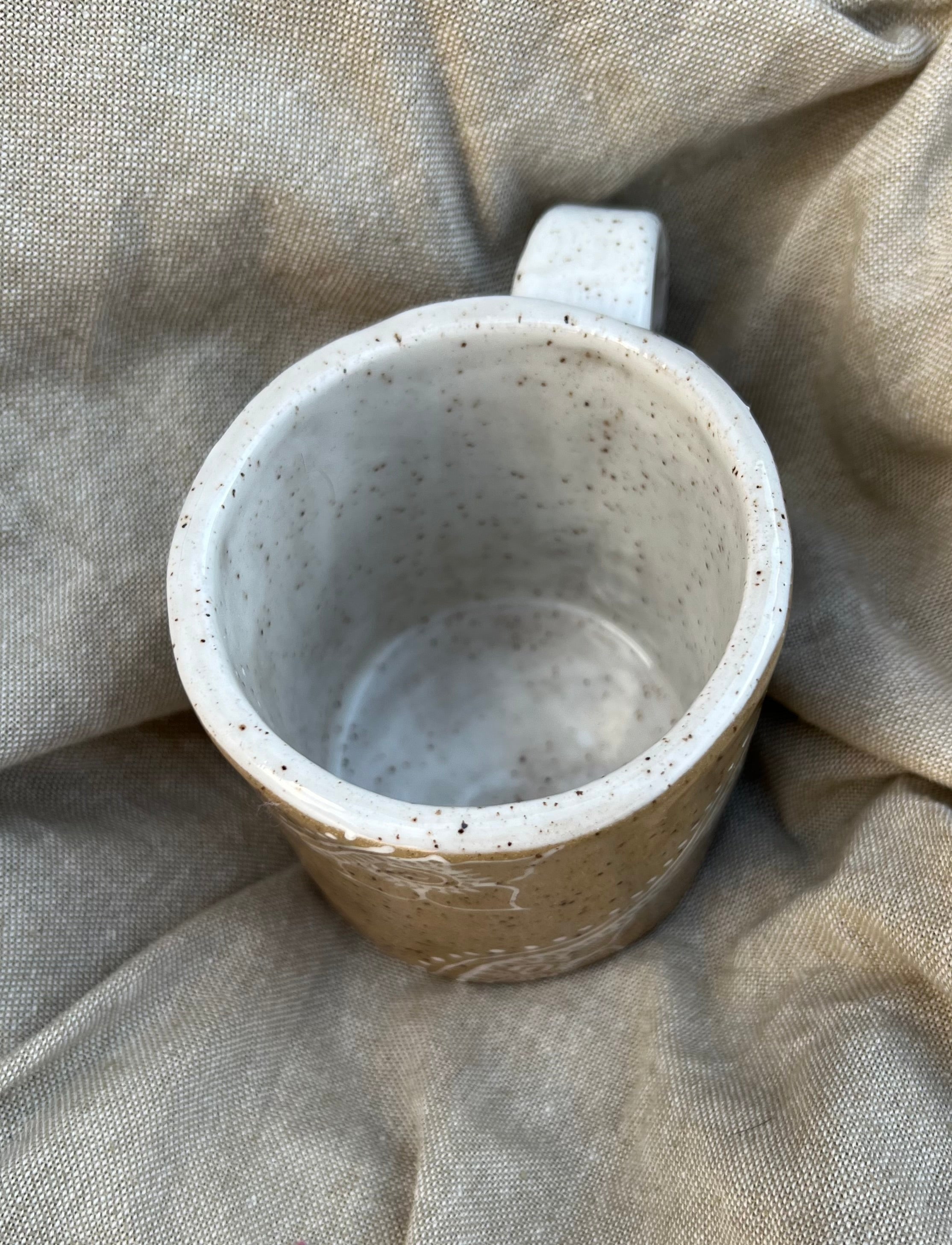White Flower Mug