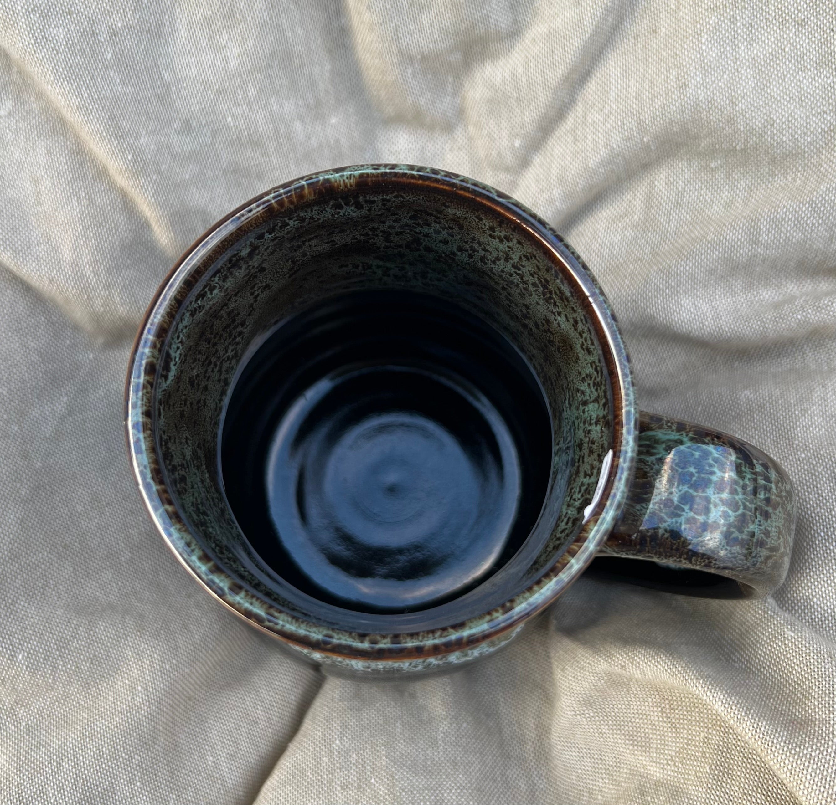 Black n Green Oil Spot Mug