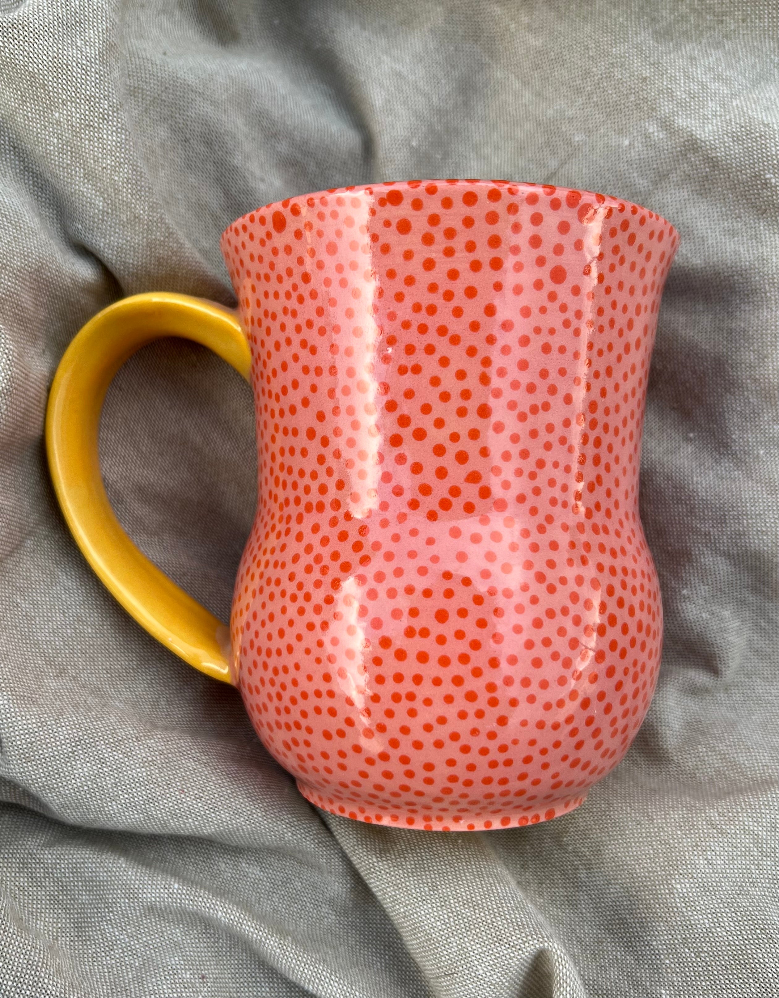 Pink n Yellow Dot Mug