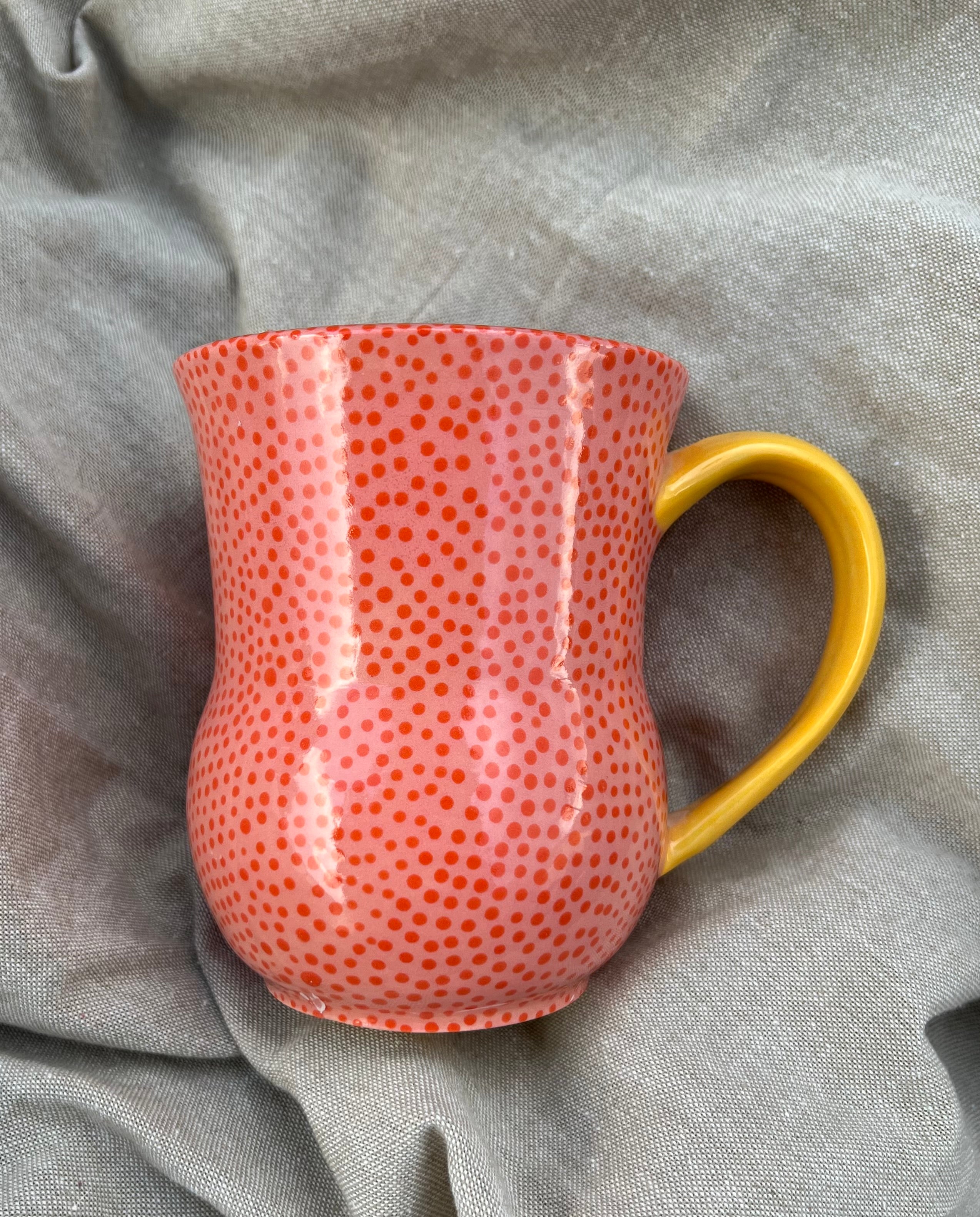Pink n Yellow Dot Mug
