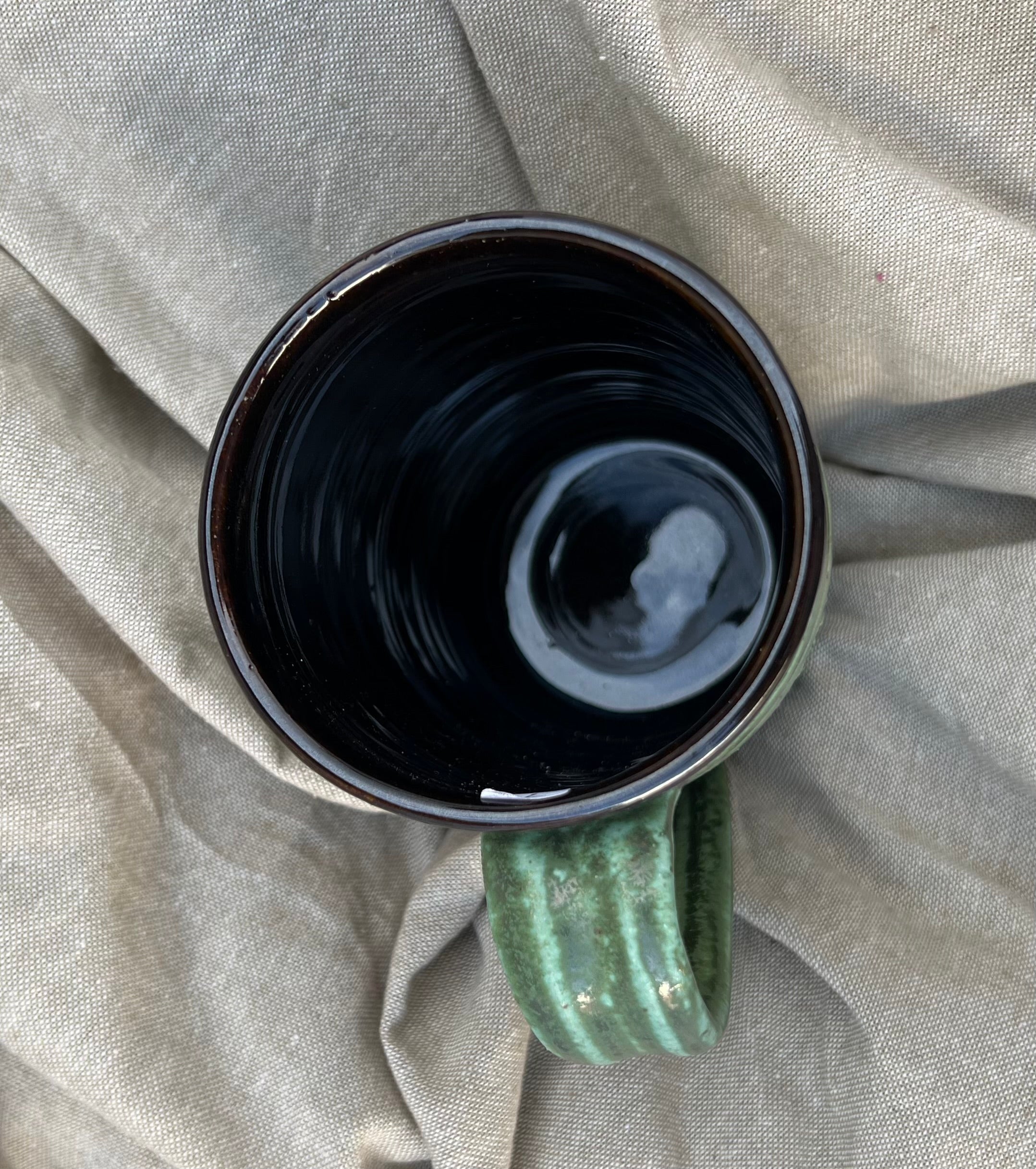 Heavy Texture Large Green Mug
