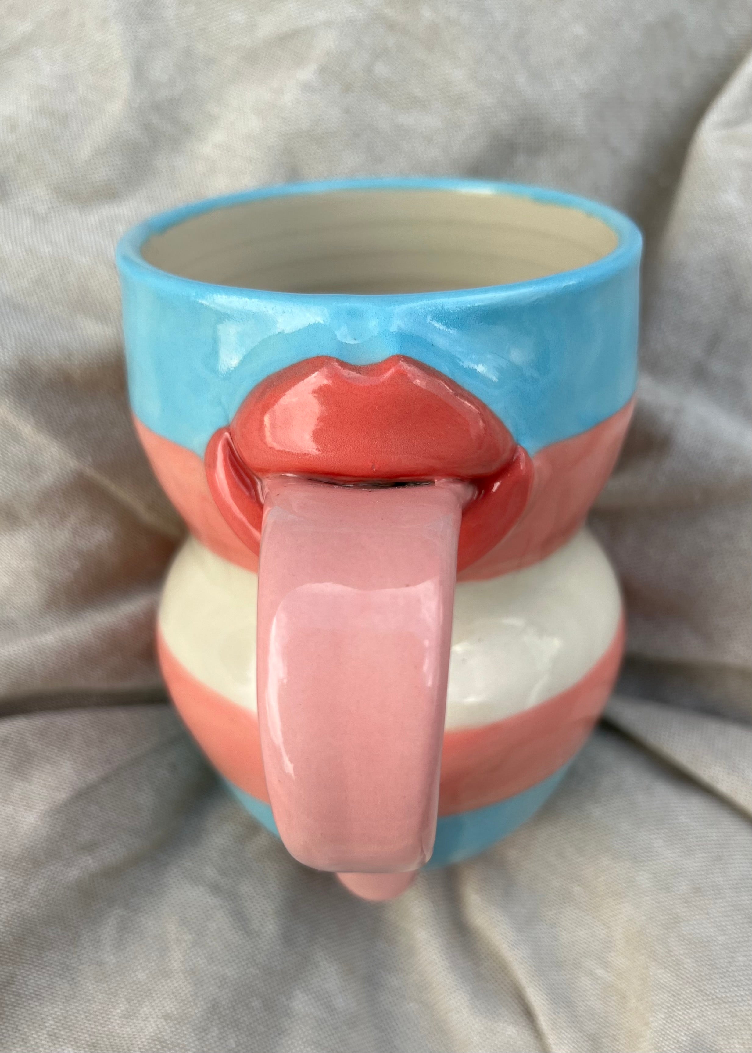 Trans Flag Lip Mug