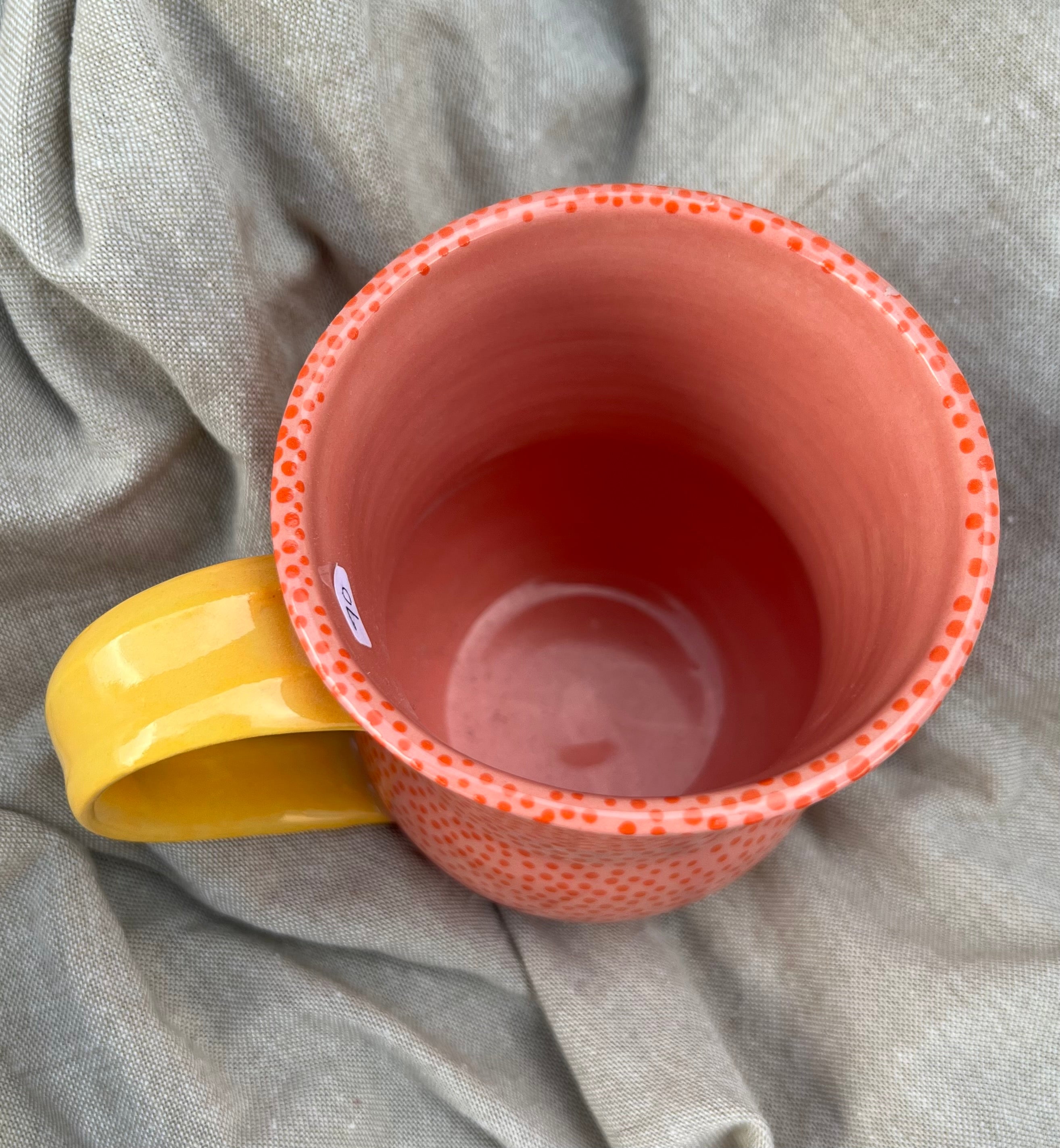 Pink n Yellow Dot Mug