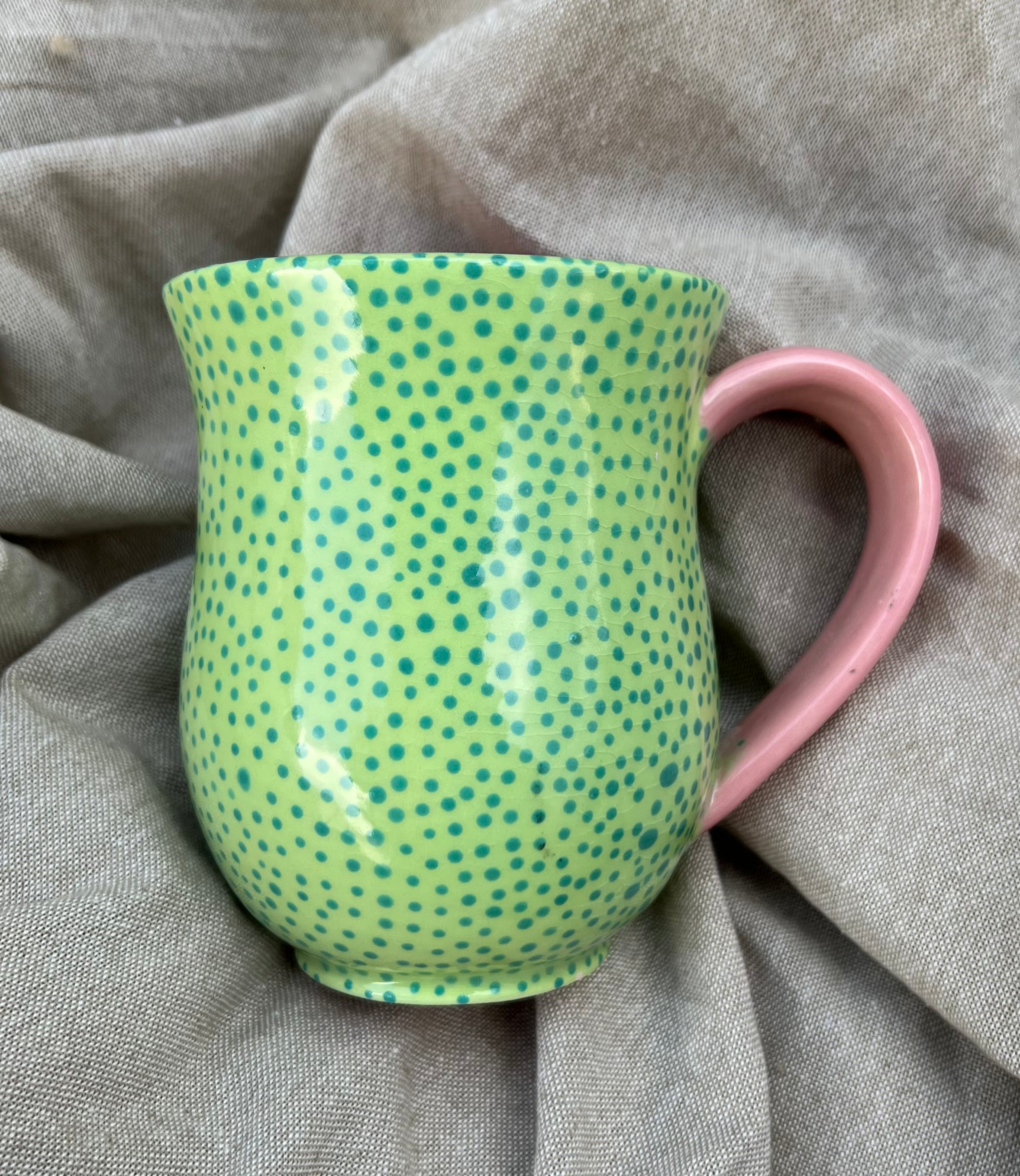 Pink n Green Dot Mug